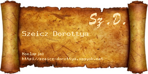 Szeicz Dorottya névjegykártya